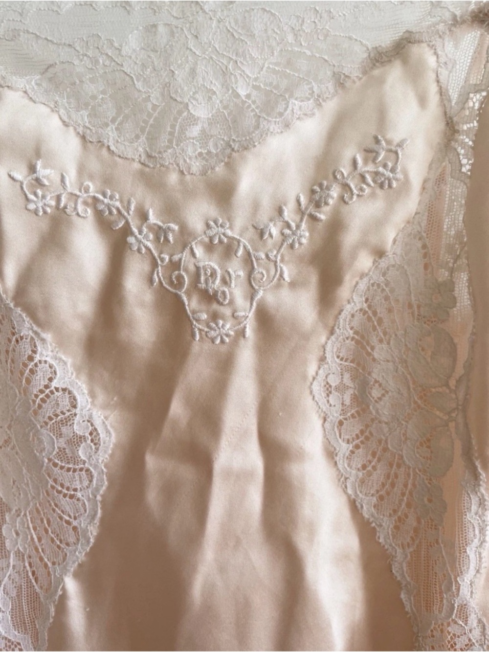 Vintage Christian Dior Pink Satin Romper Bodysuit S Lace Second Skin Ballerina - Picture 3 of 8